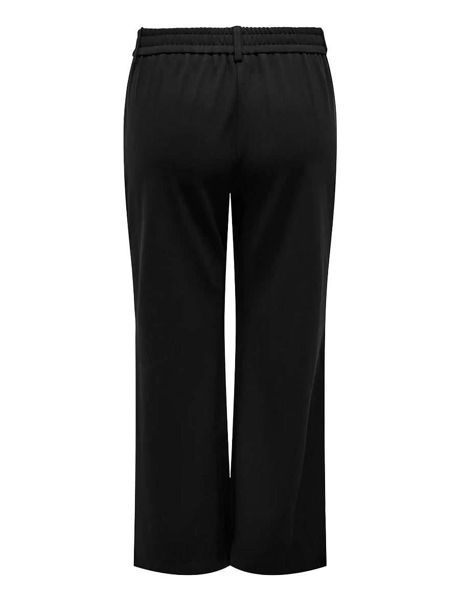 ONLY Carmakoma - CARGOLDTRASH MW STRAIGHT PANT NOOS - straight leg trousers - black - 2
