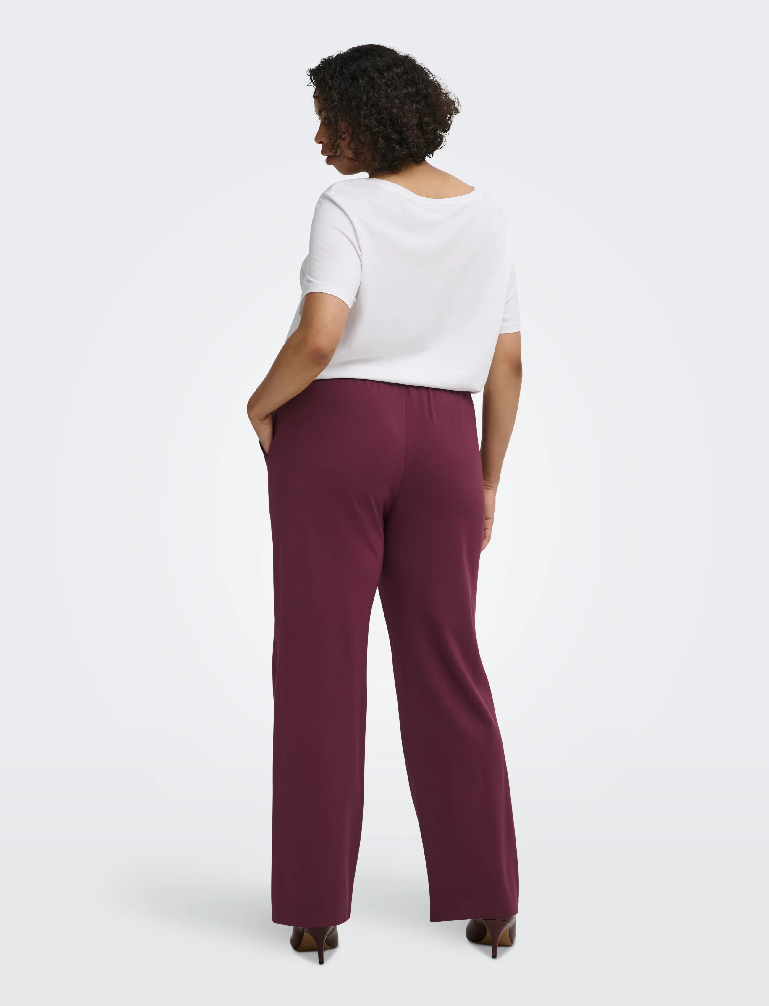 ONLY Carmakoma - CARGOLDTRASH MW STRAIGHT PANT NOOS - raka byxor - port royale - 3