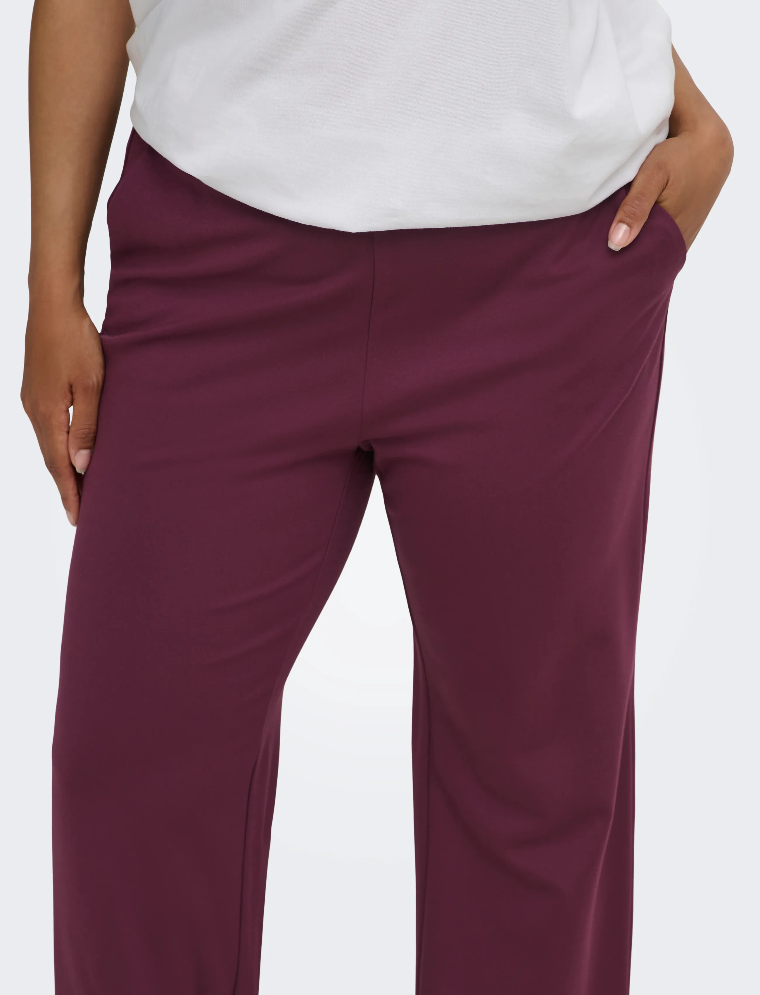 ONLY Carmakoma - CARGOLDTRASH MW STRAIGHT PANT NOOS - raka byxor - port royale - 5