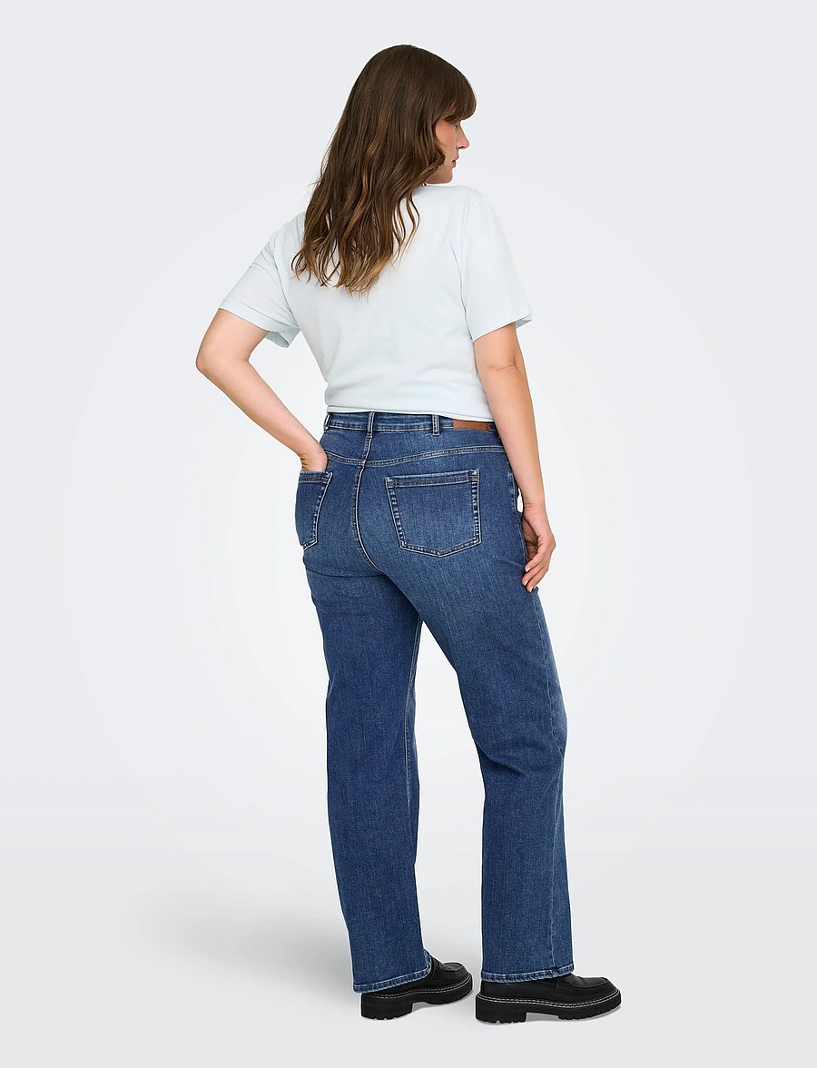 ONLY Carmakoma - CARWILLY HW STRAIGHT DNM TAI021 NOOS - gerade jeans - dark blue denim - 3