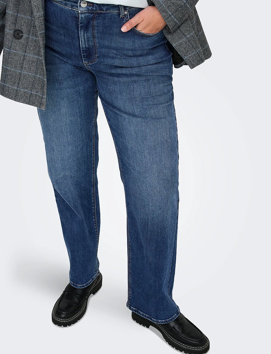 ONLY Carmakoma - CARWILLY HW STRAIGHT DNM TAI021 NOOS - gerade jeans - dark blue denim - 5