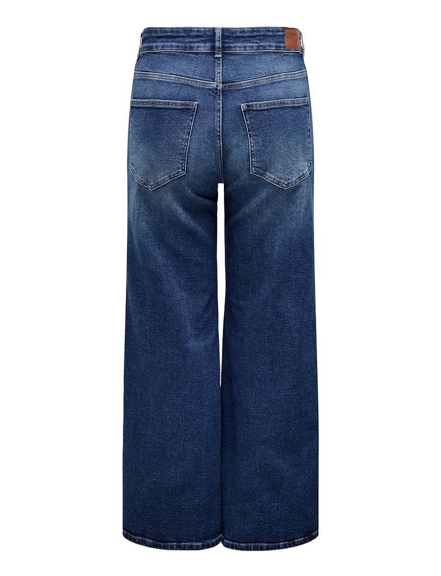 ONLY Carmakoma - CARJUICY HW WIDE LEG REA255 NOOS - jeans met wijde pijpen - dark blue denim - 2