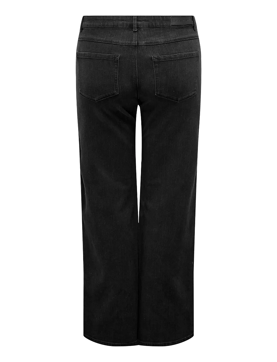 ONLY Carmakoma - CARSNOW HW WIDE DNM JEANS PIM WB NOOS - brede jeans - washed black - 2