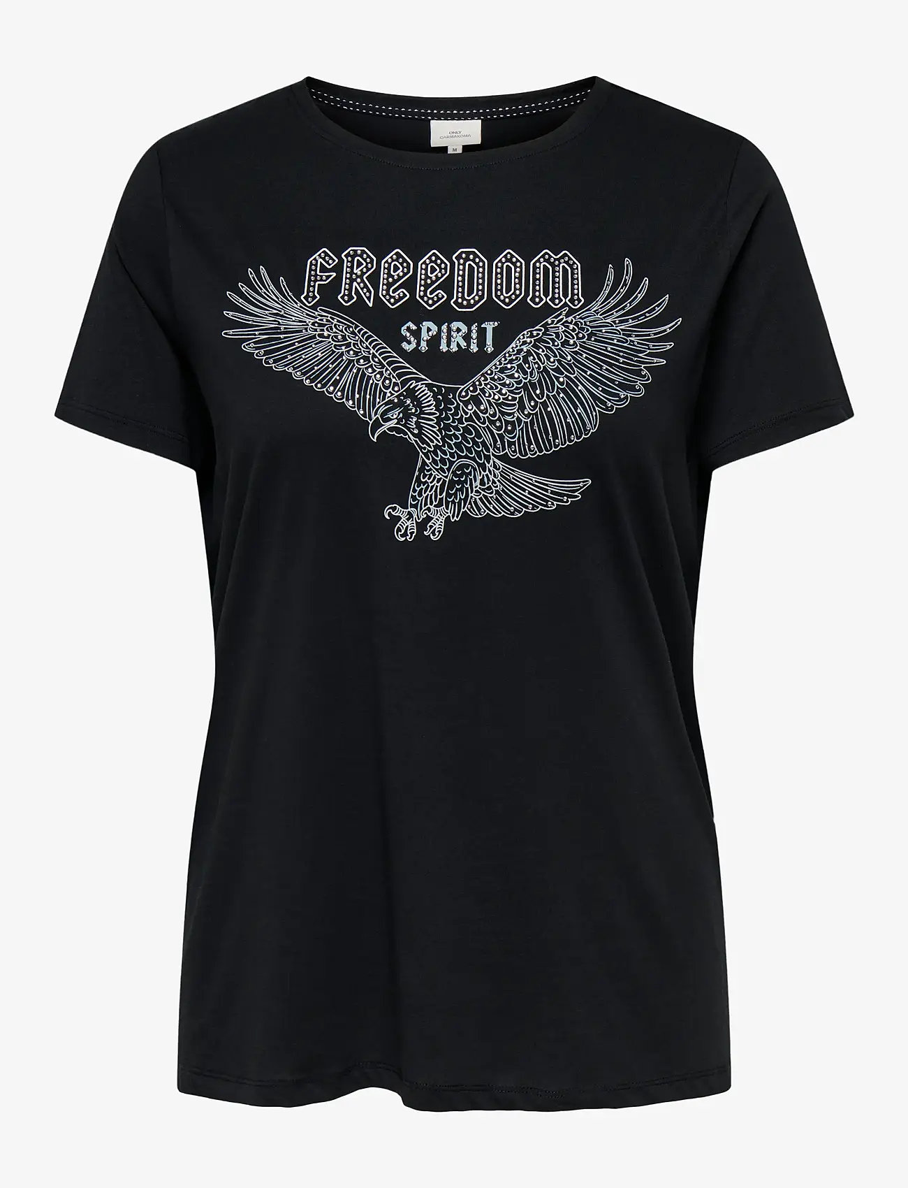 ONLY Carmakoma - CARCRUZ LIFE SS O-NECK REG TEE JRS - black - 1