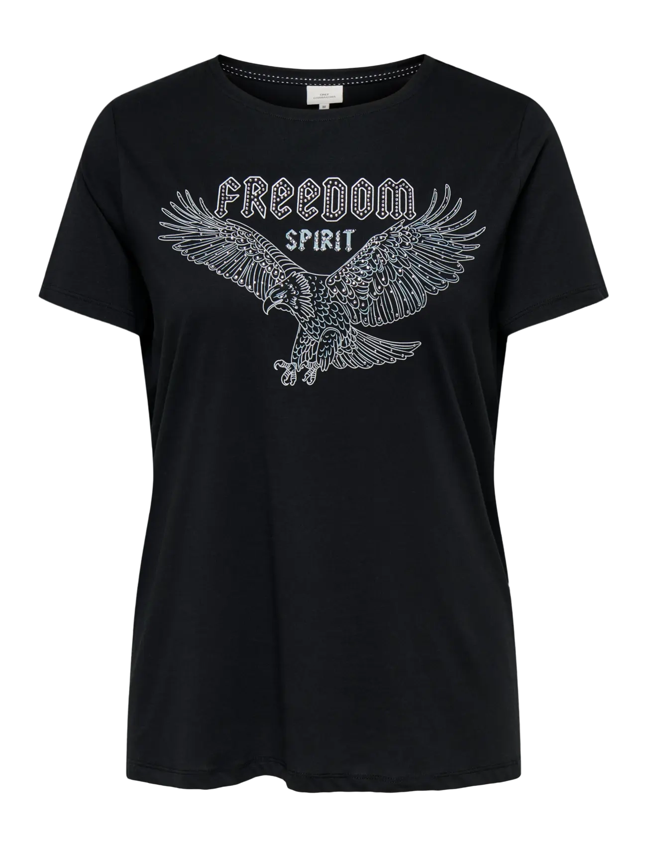 ONLY Carmakoma - CARCRUZ LIFE SS O-NECK REG TEE JRS - black - 1