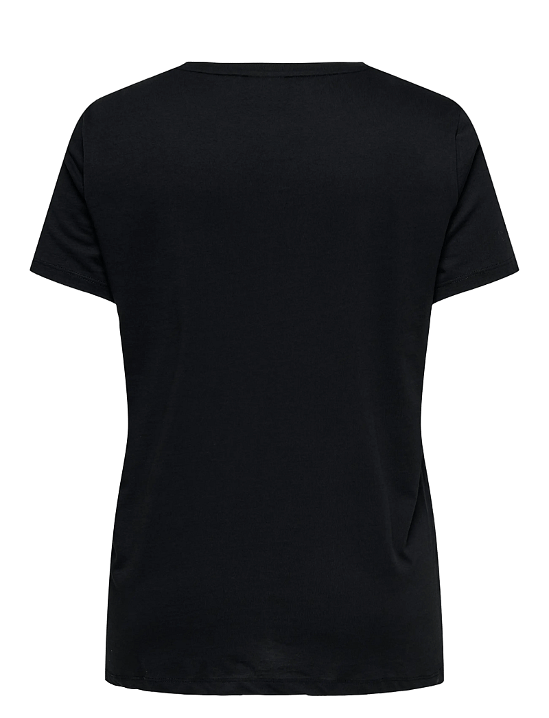 ONLY Carmakoma - CARCRUZ LIFE SS O-NECK REG TEE JRS - black - 2