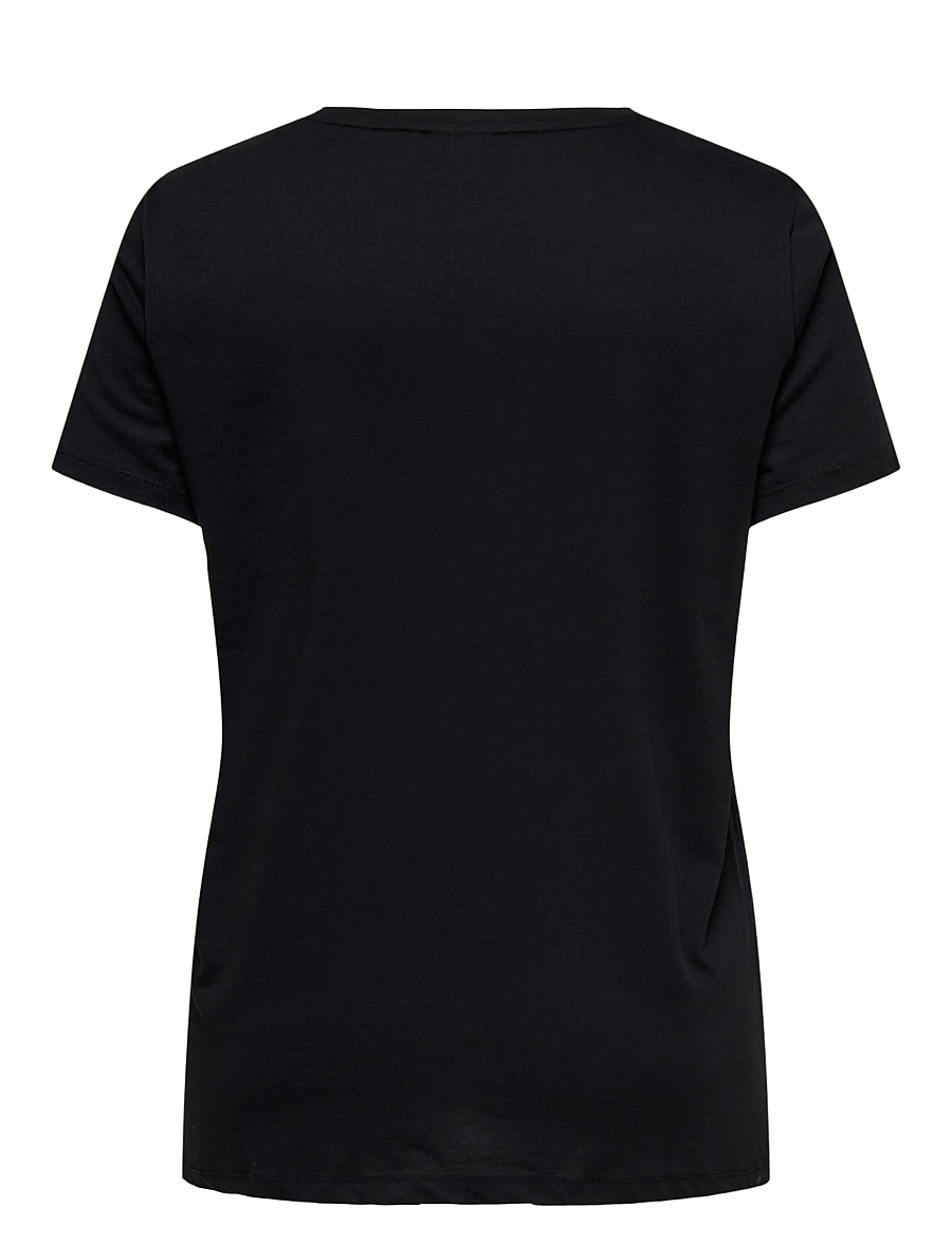 ONLY Carmakoma - CARCRUZ LIFE SS O-NECK REG TEE JRS - black - 2