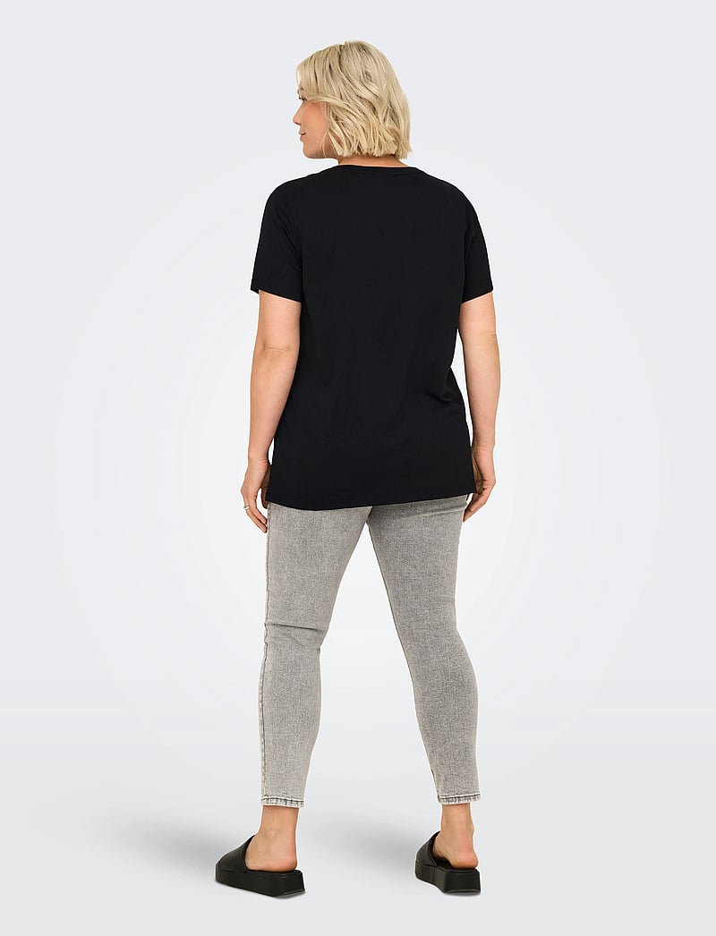 ONLY Carmakoma - CARCRUZ LIFE SS O-NECK REG TEE JRS - black - 3