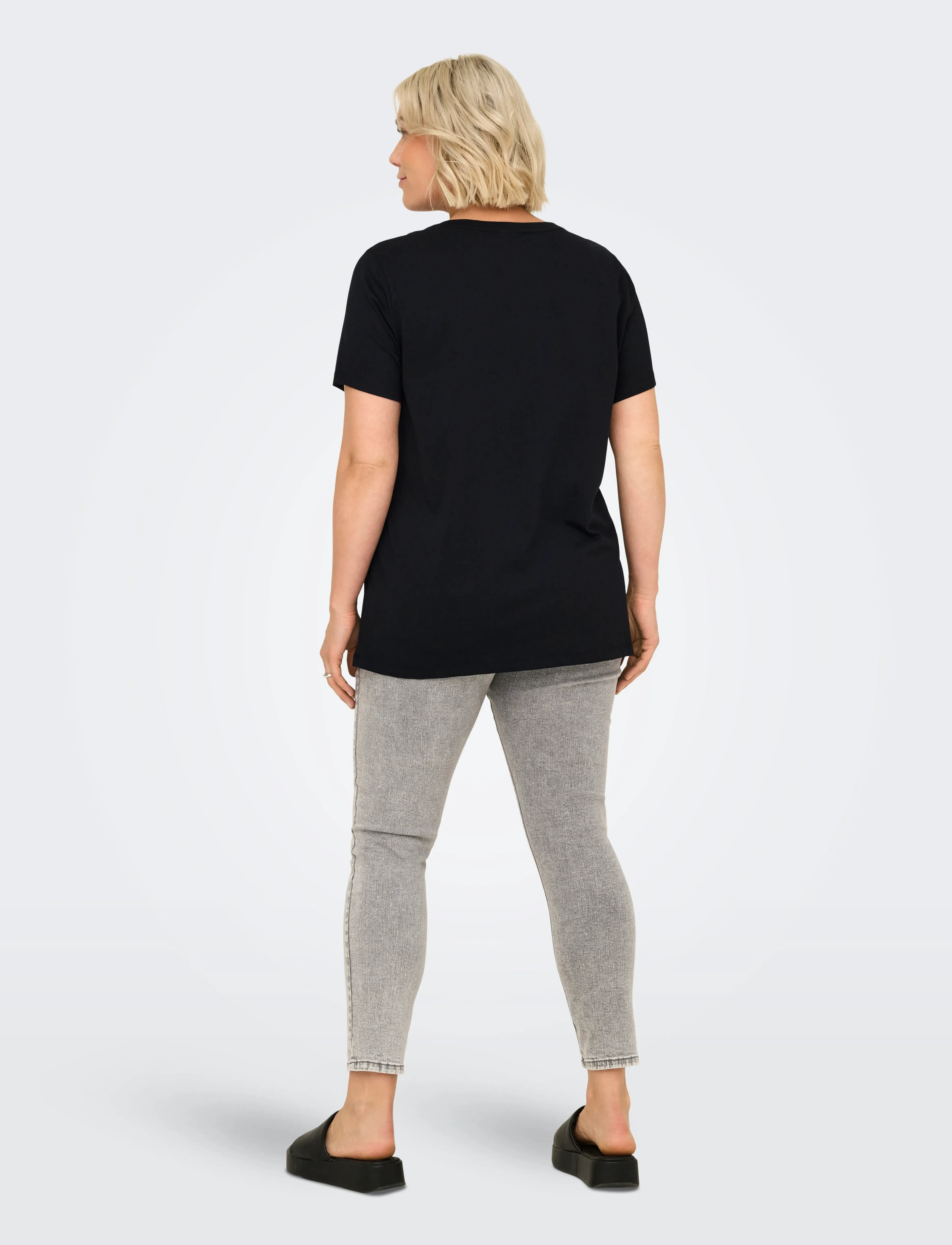 ONLY Carmakoma - CARCRUZ LIFE SS O-NECK REG TEE JRS - black - 3