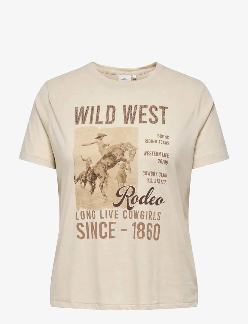 ONLY Carmakoma - CARPAYTON SS O-NECK JEANS TEE JRS - t-särgid - pumice stone - 1