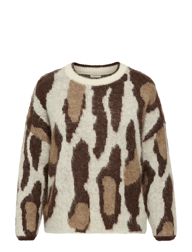 ONLY Carmakoma - CAREDELIE LIFE LS JQ O-NECK KNT - pullover - birch - 1