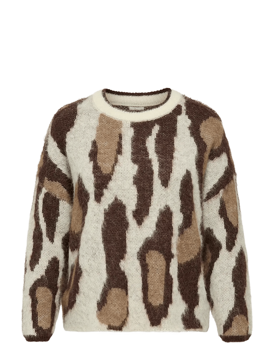 ONLY Carmakoma - CAREDELIE LIFE LS JQ O-NECK KNT - džemperi - birch - 1