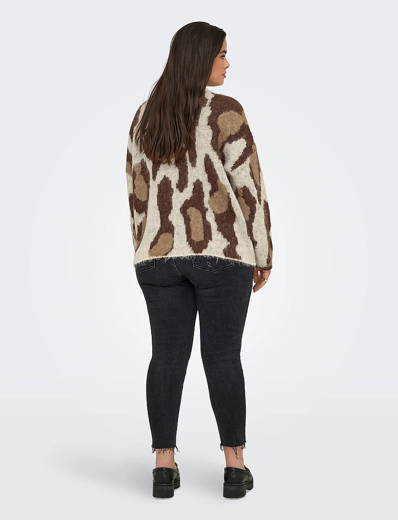 ONLY Carmakoma - CAREDELIE LIFE LS JQ O-NECK KNT - pullover - birch - 3