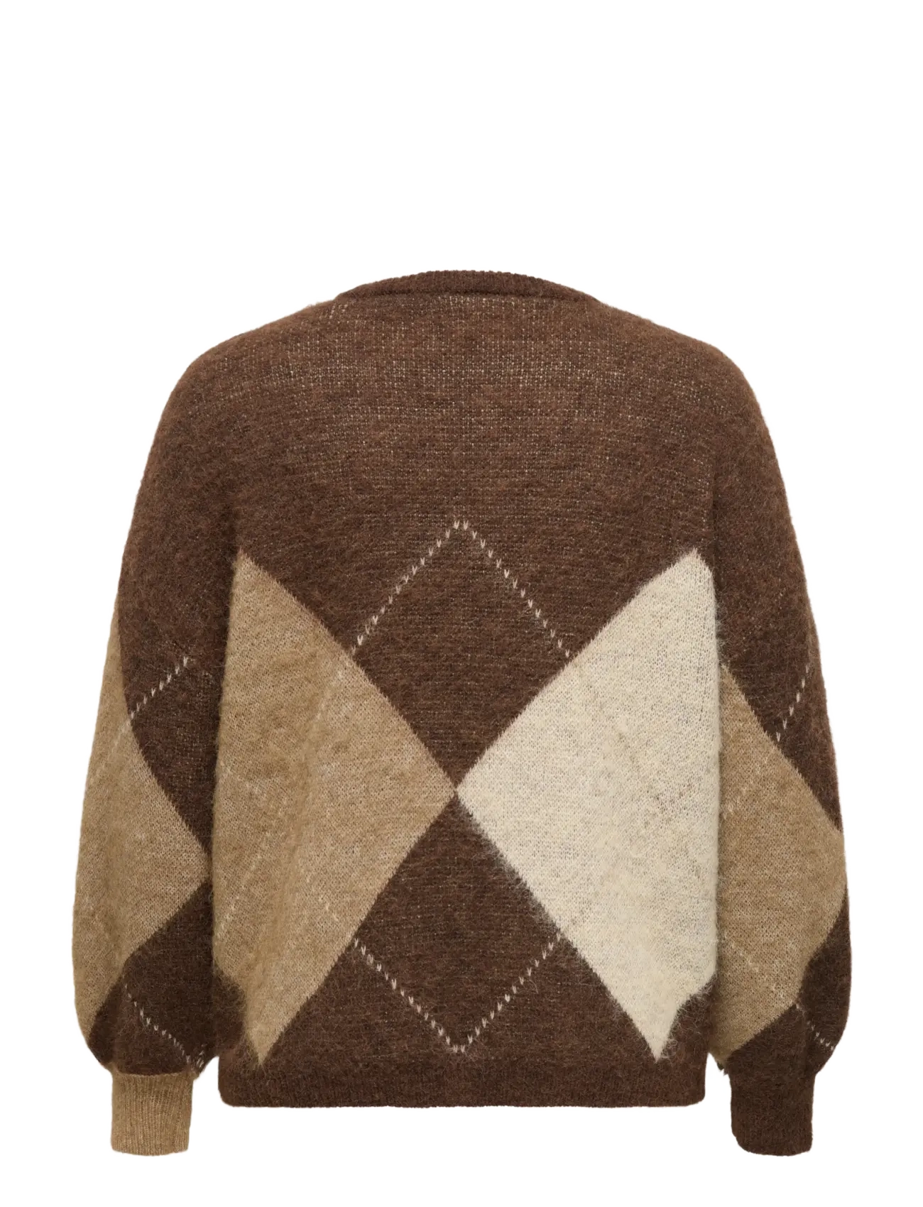 ONLY Carmakoma - CARNOEME JQ LS O-NECK KNT NOOS - pullover - chestnut - 2