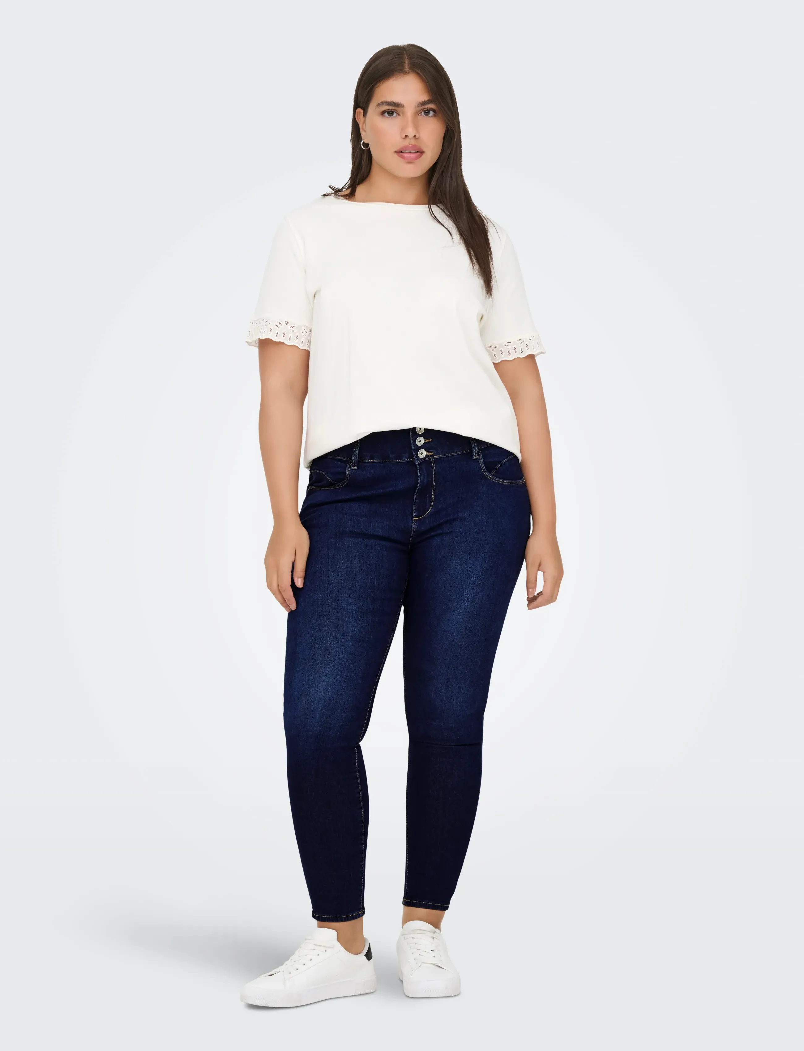 ONLY Carmakoma - CARANNA HW SKINNY ANK MBD DNM ANA NOOS - medium blue denim - 5