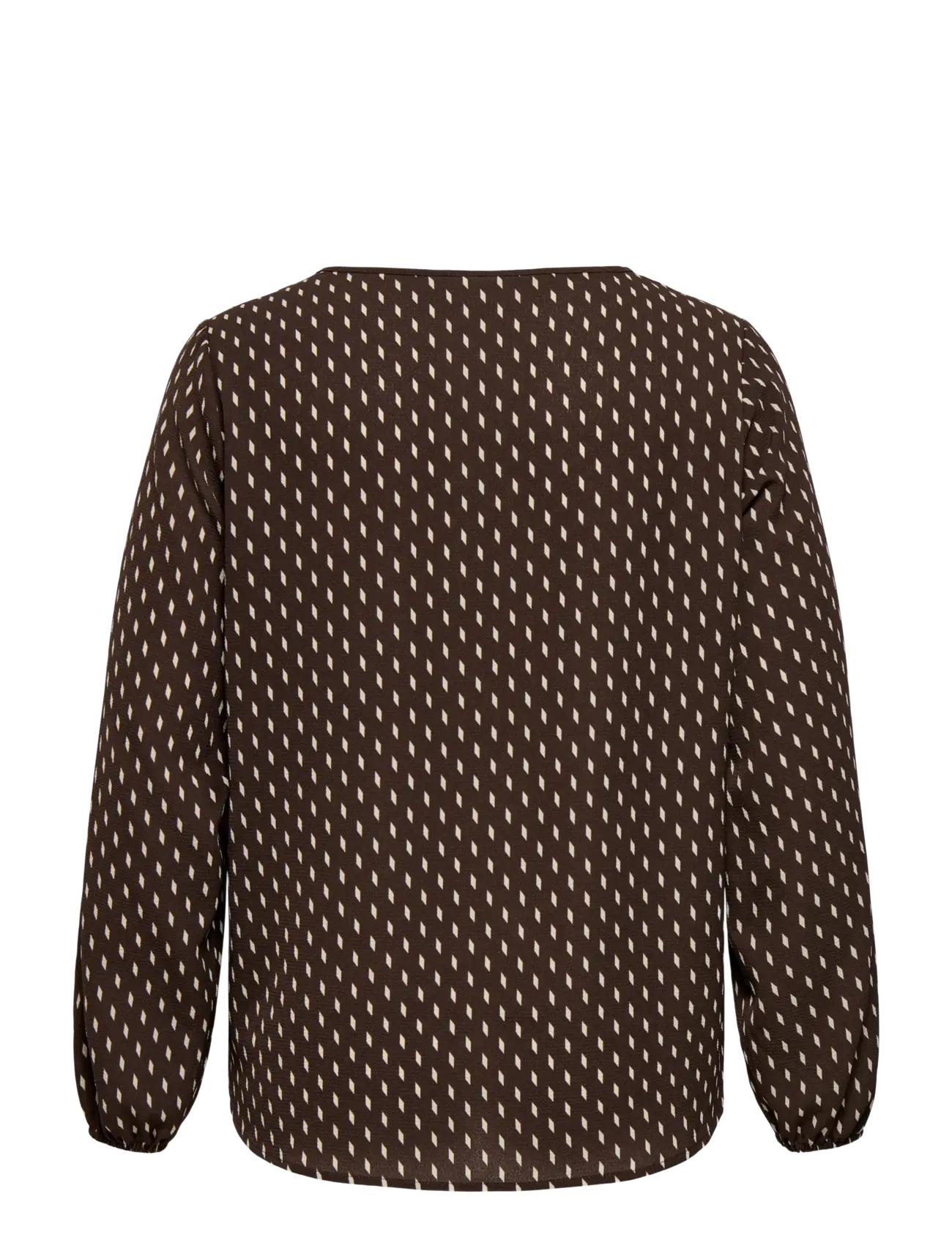 ONLY Carmakoma - CARVICA L/S V-NECK TOP WVN NOOS - coffee bean - 2