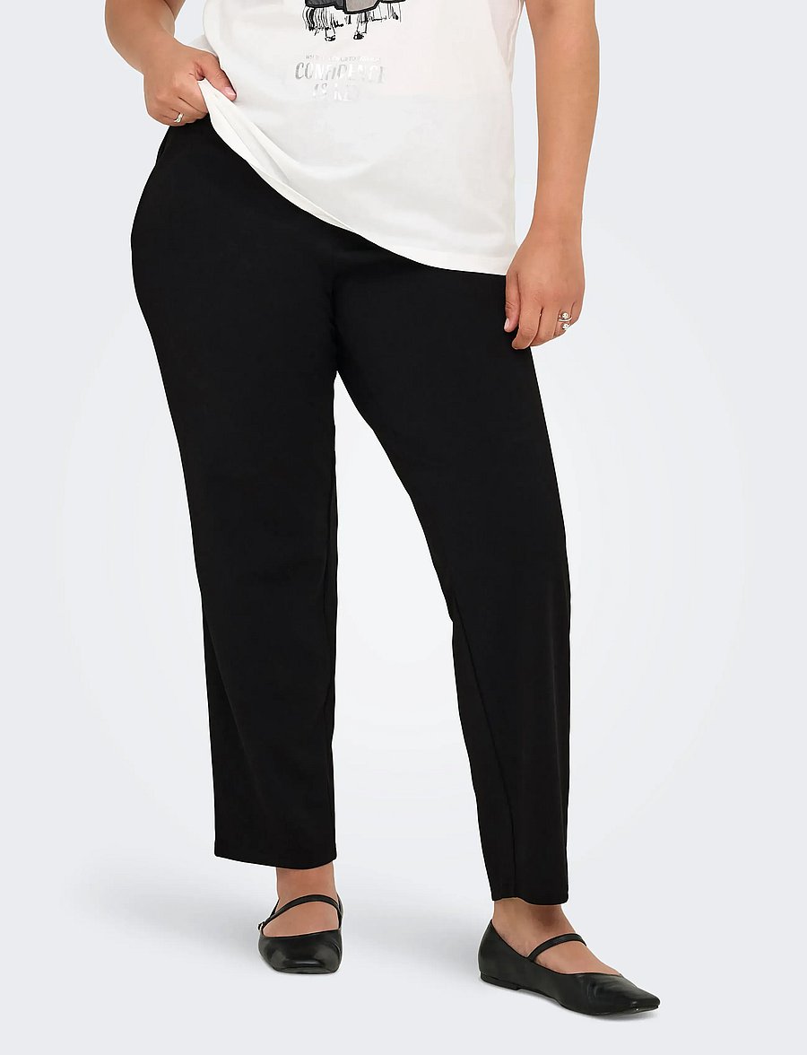 ONLY Carmakoma - CARWINNER HW PANT PNT - alt laiad püksid - black - 0