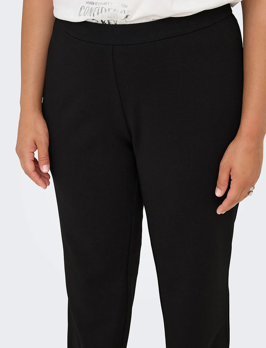 ONLY Carmakoma - CARWINNER HW PANT PNT - alt laiad püksid - black - 4