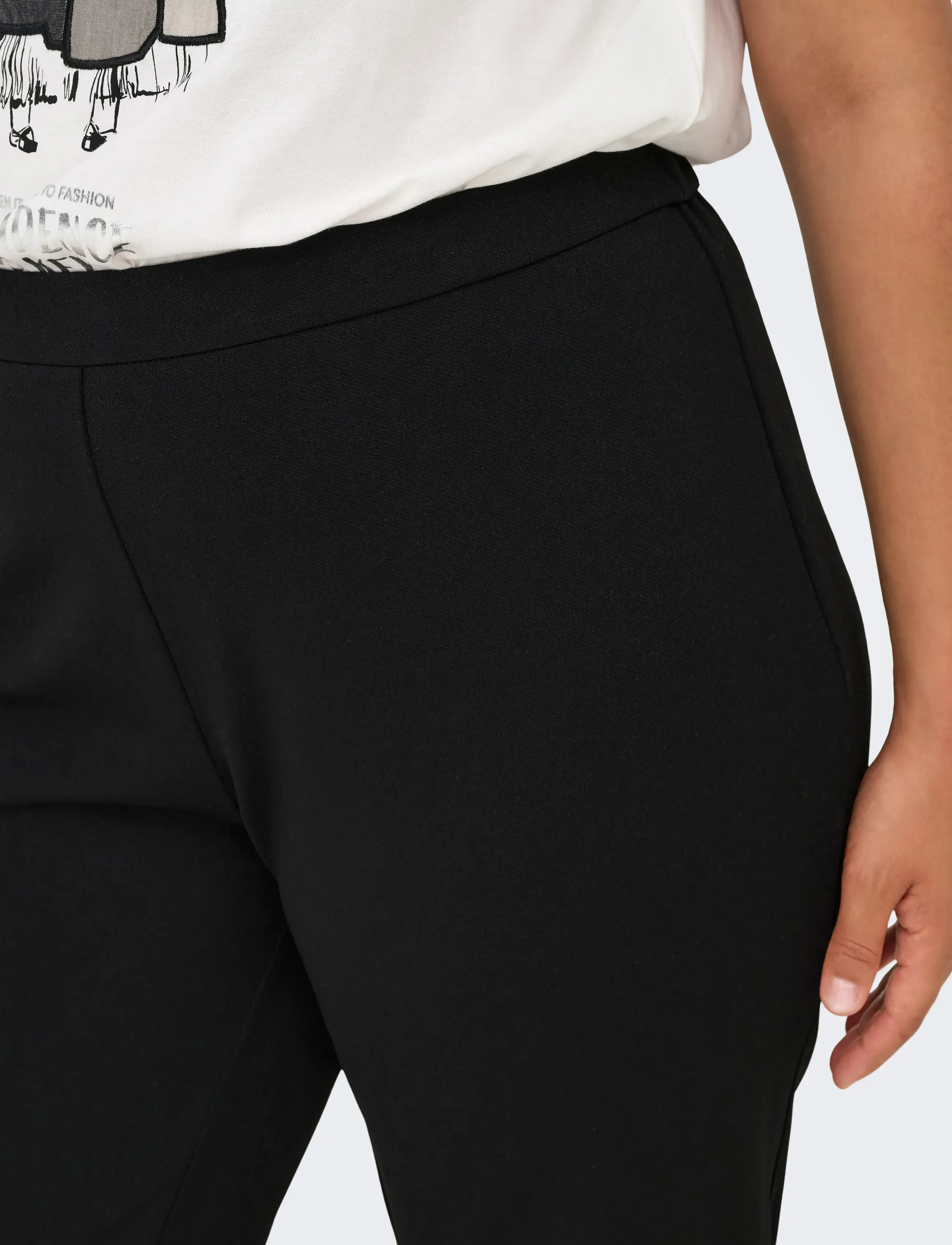 ONLY Carmakoma - CARWINNER HW PANT PNT - alt laiad püksid - black - 5