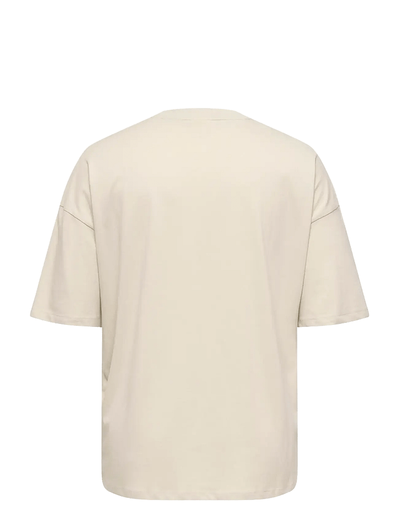 ONLY Carmakoma - CARKOURTNEY LIFE SS O-NECK REG TEE JRS - pumice stone - 2