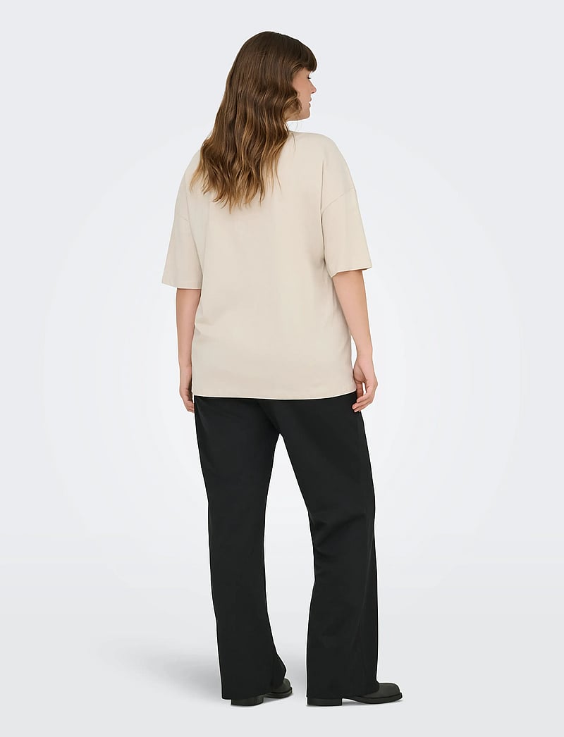 ONLY Carmakoma - CARKOURTNEY LIFE SS O-NECK REG TEE JRS - pumice stone - 3