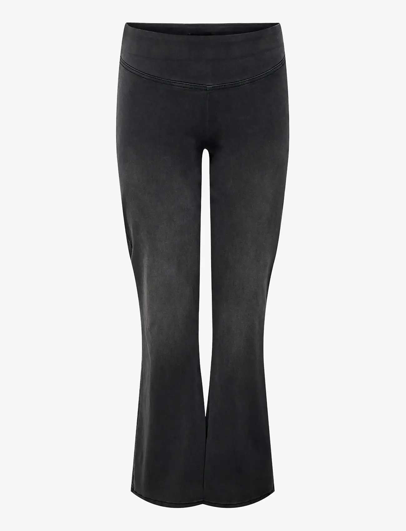 ONLY Carmakoma - CARROYAL MID WAIST FLARED LEGGING NOOS - schlaghose - washed black - 1