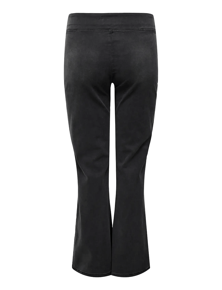 ONLY Carmakoma - CARROYAL MID WAIST FLARED LEGGING NOOS - washed black - 2