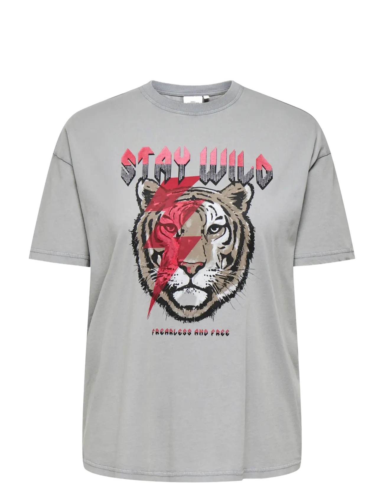 ONLY Carmakoma CARTICO LIFE SS RELAXED O-NECK TEE JRS - Nyheder - ULTIMATE GREY / grey