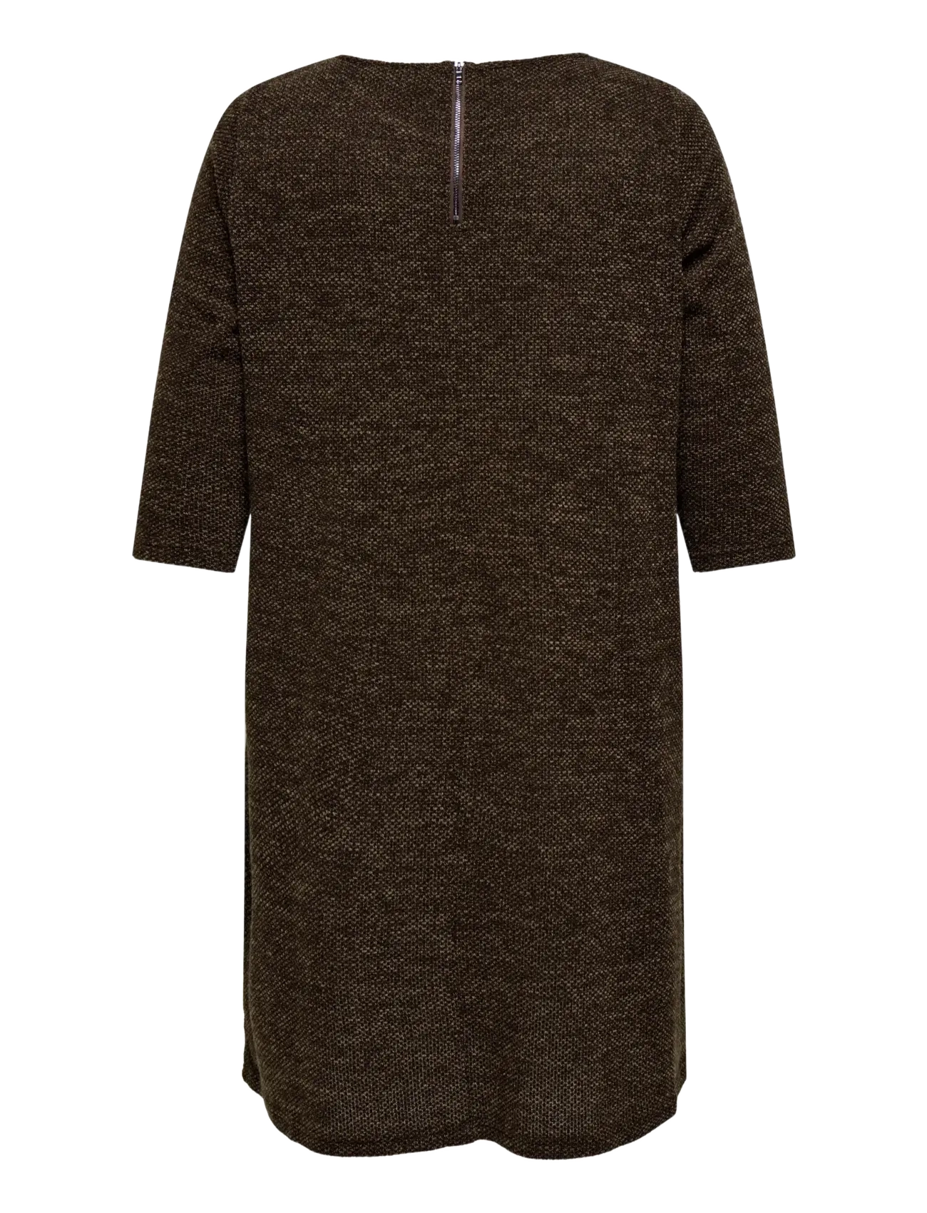 ONLY Carmakoma - CARMARTHA 3/4 KNEE DRESS JRS - gebreide jurken - dark earth - 1