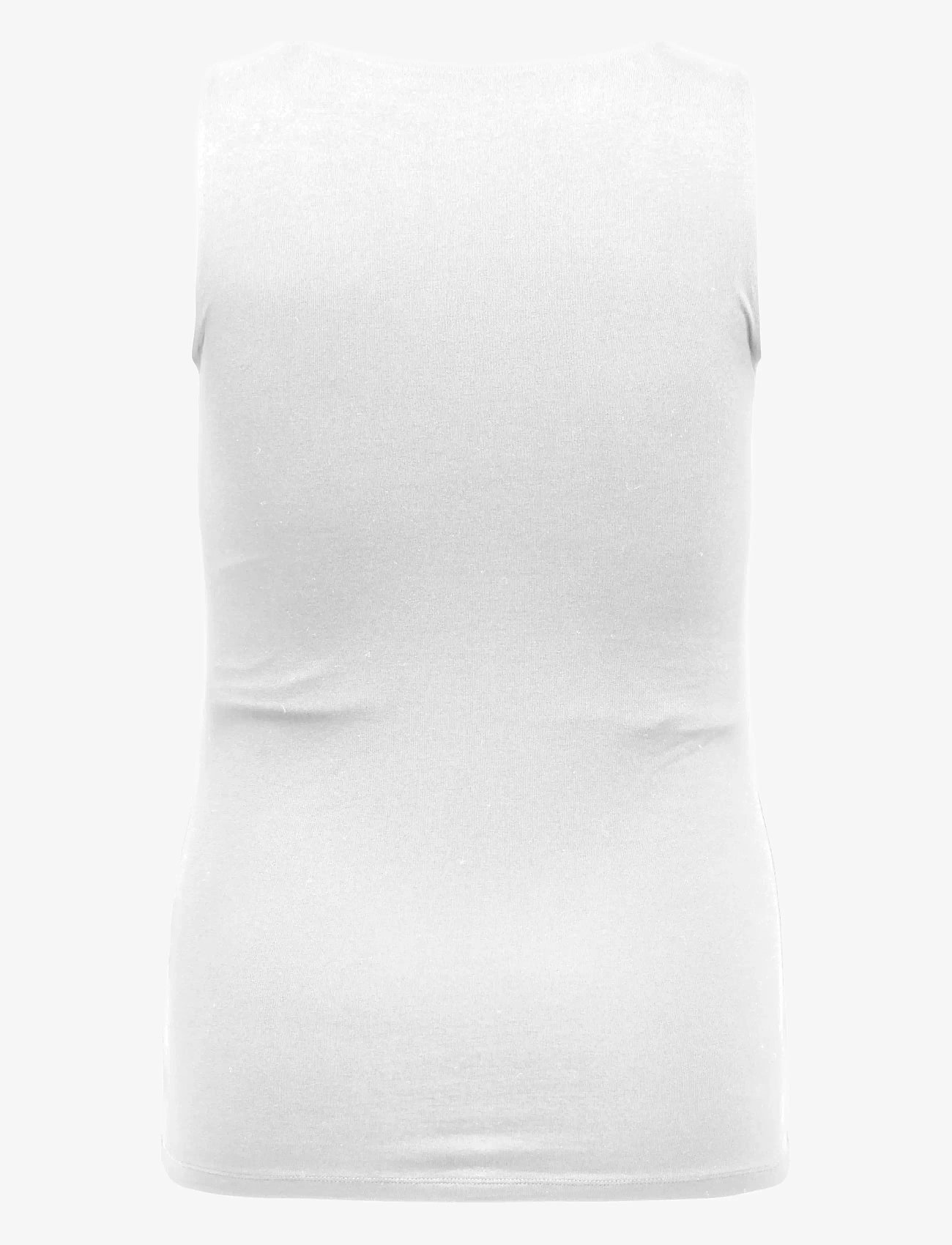 ONLY Carmakoma - CARTIME LIFE 2-WAY V-NECK TANK TOP JRS - tanktops - white - 1