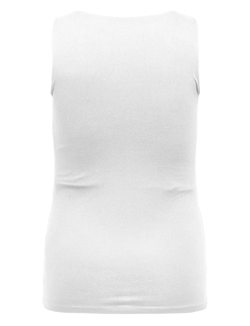 ONLY Carmakoma - CARTIME LIFE 2-WAY V-NECK TANK TOP JRS - tanktops - white - 1