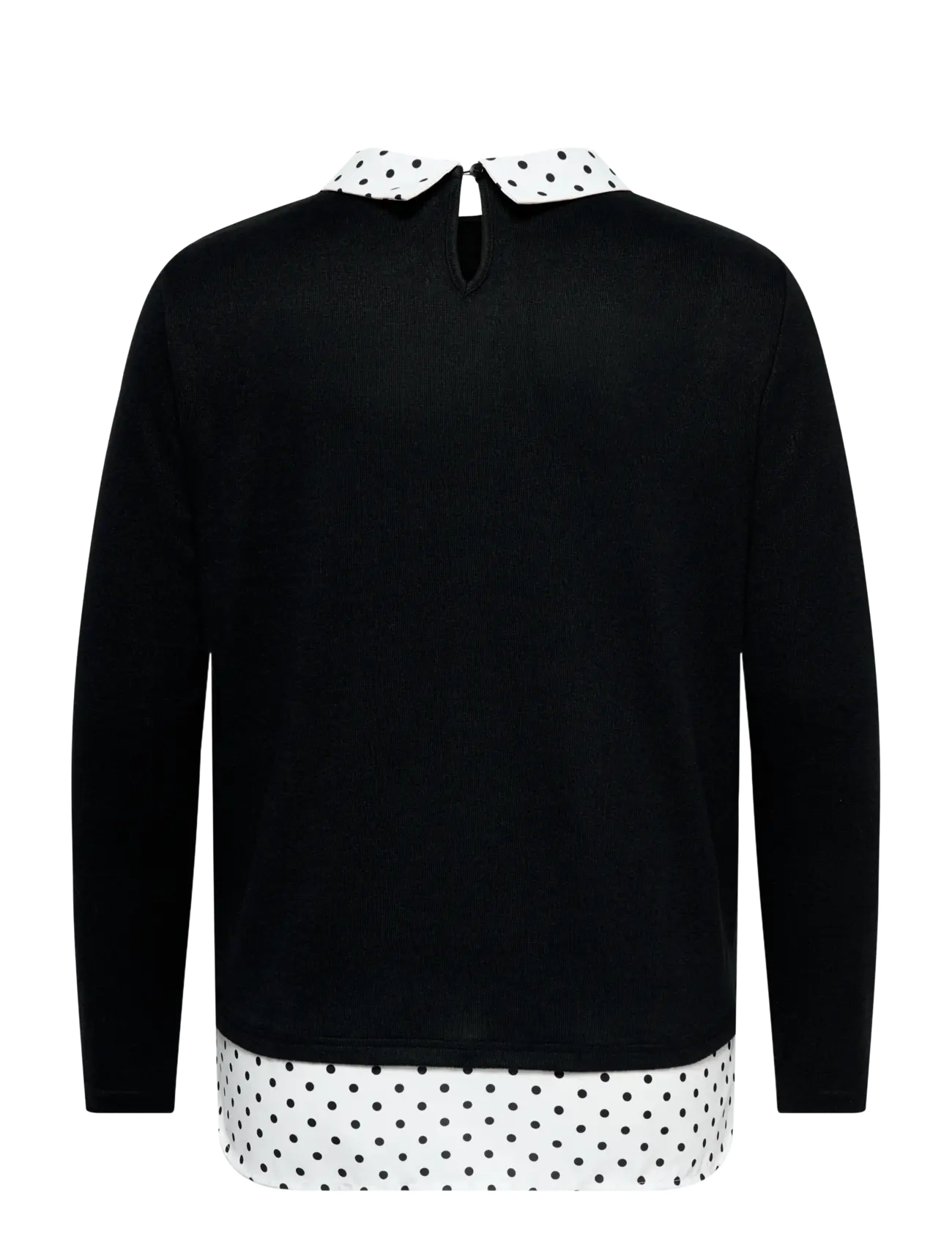 ONLY Carmakoma - CARALBA LS MIX TOP JRS - langärmelige blusen - black - 2
