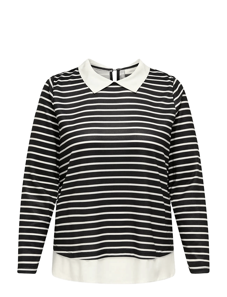 ONLY Carmakoma - CARALBA LS MIX TOP JRS - black - 1