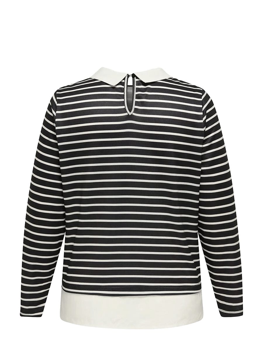 ONLY Carmakoma - CARALBA LS MIX TOP JRS - black - 2