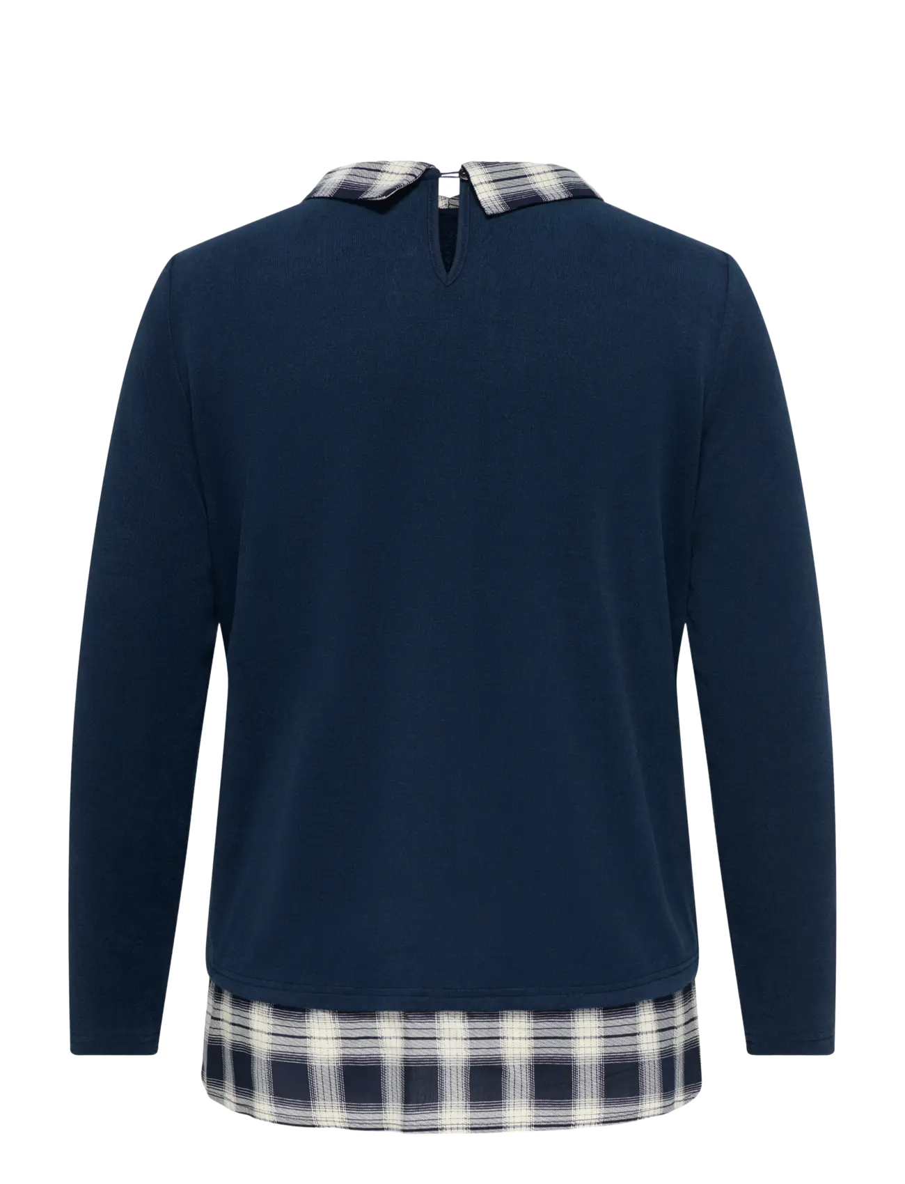 ONLY Carmakoma - CARALBA LS MIX TOP JRS - langärmelige blusen - navy blazer - 1