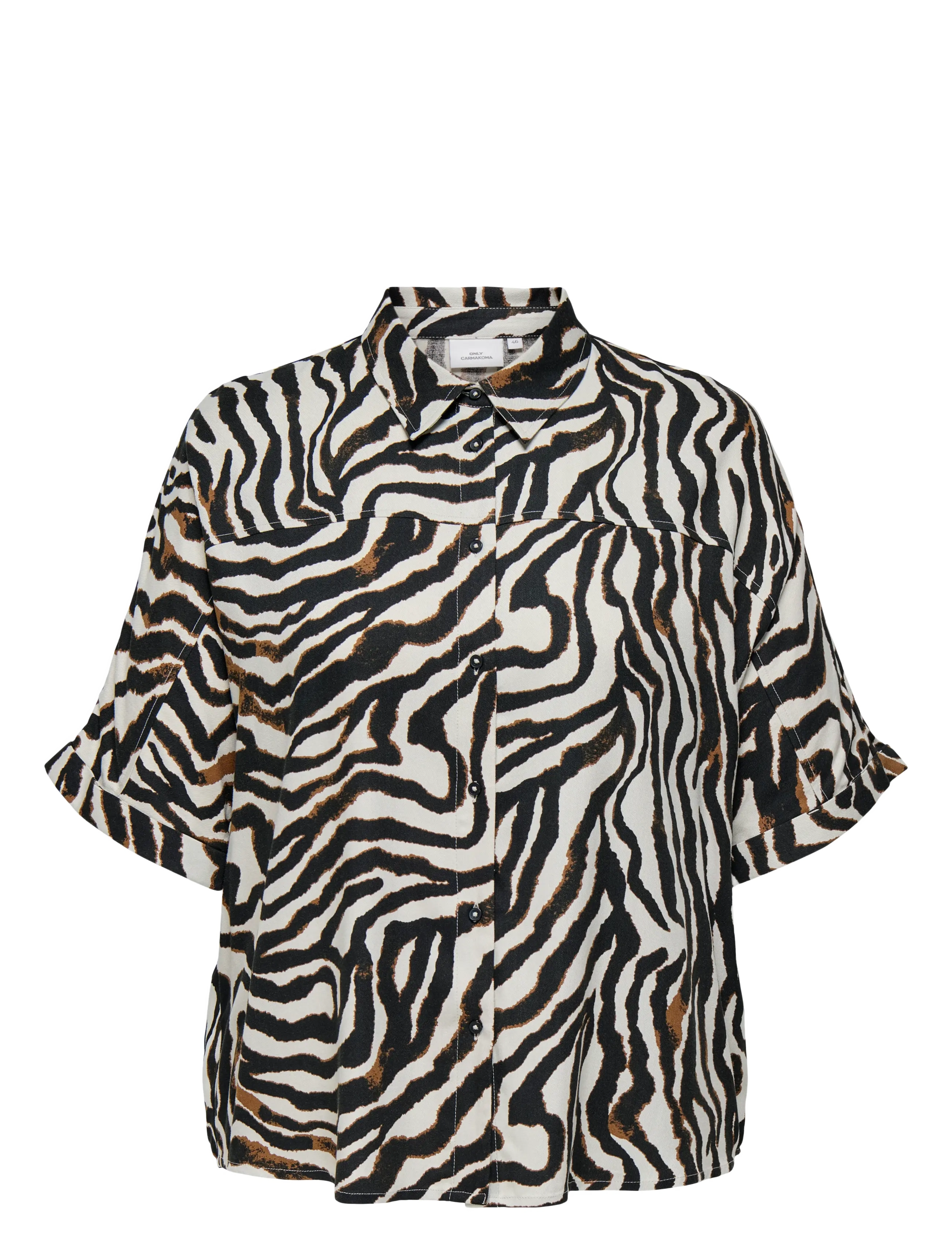 ONLY Carmakoma - CARBERTE LIFE 2/4 SHIRT AOP - pumice stone - 1