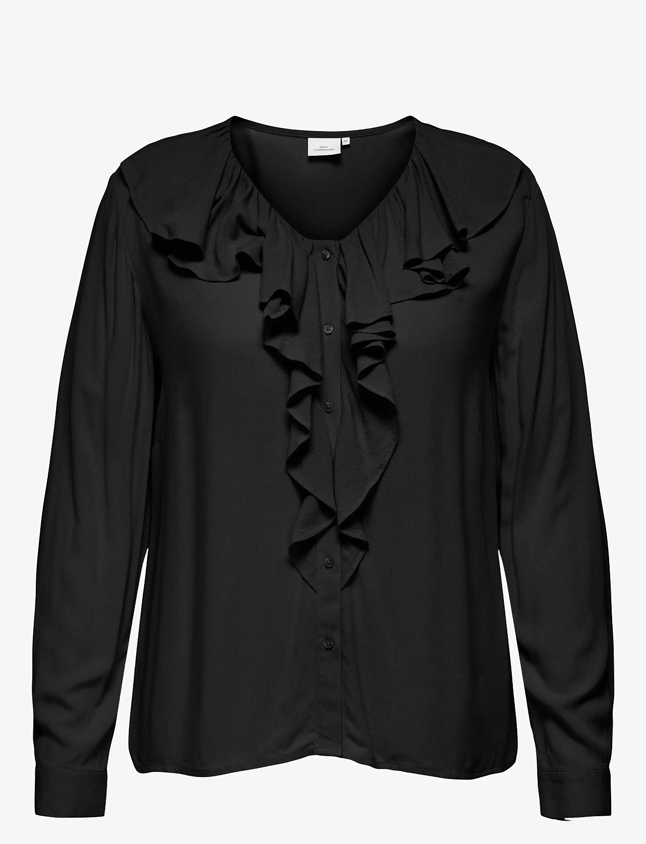 ONLY CARMAKOMA Damen Top Aus Carvica Life – Lässiges Kurzarm-Oberteil Mit Knopfleiste Für Herbst
