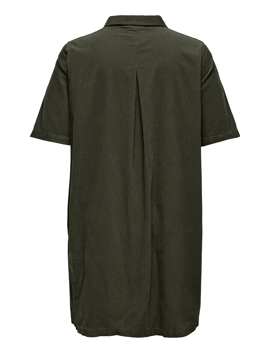 ONLY Carmakoma - CARGRY-NESSA S/S CORD DRESS PNT - forest night - 2