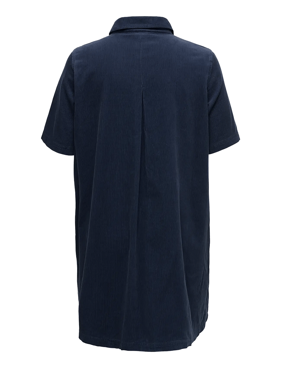 ONLY Carmakoma - CARGRY-NESSA S/S CORD DRESS PNT - skjortklänningar - navy blazer - 1