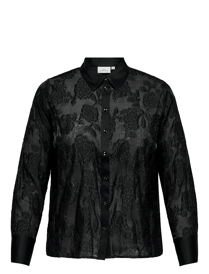 ONLY Carmakoma - CARLAVA LIFE LS SHIRT WVN - pikkade varrukatega särgid - black - 0
