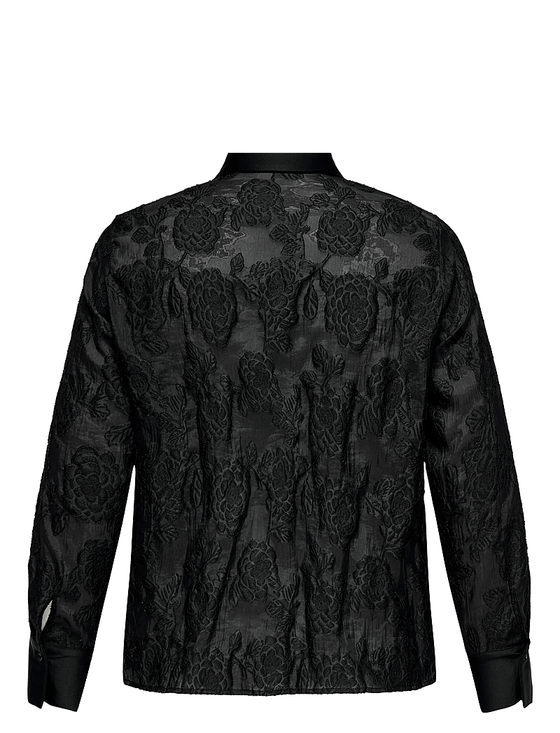 ONLY Carmakoma - CARLAVA LIFE LS SHIRT WVN - pikkade varrukatega särgid - black - 1