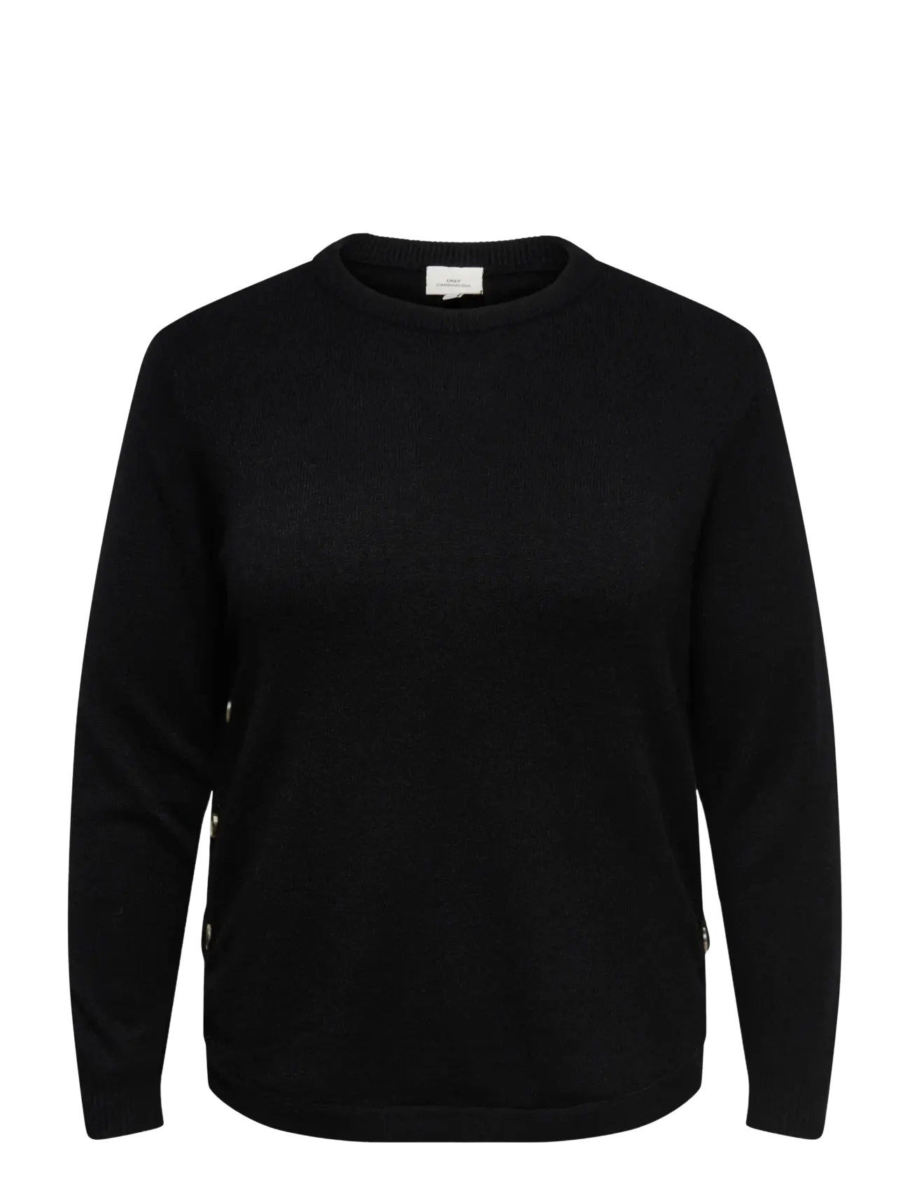 ONLY Carmakoma CARMARGARETHA LS BUTTON PULLOVER KNT - Pullover - BLACK / black