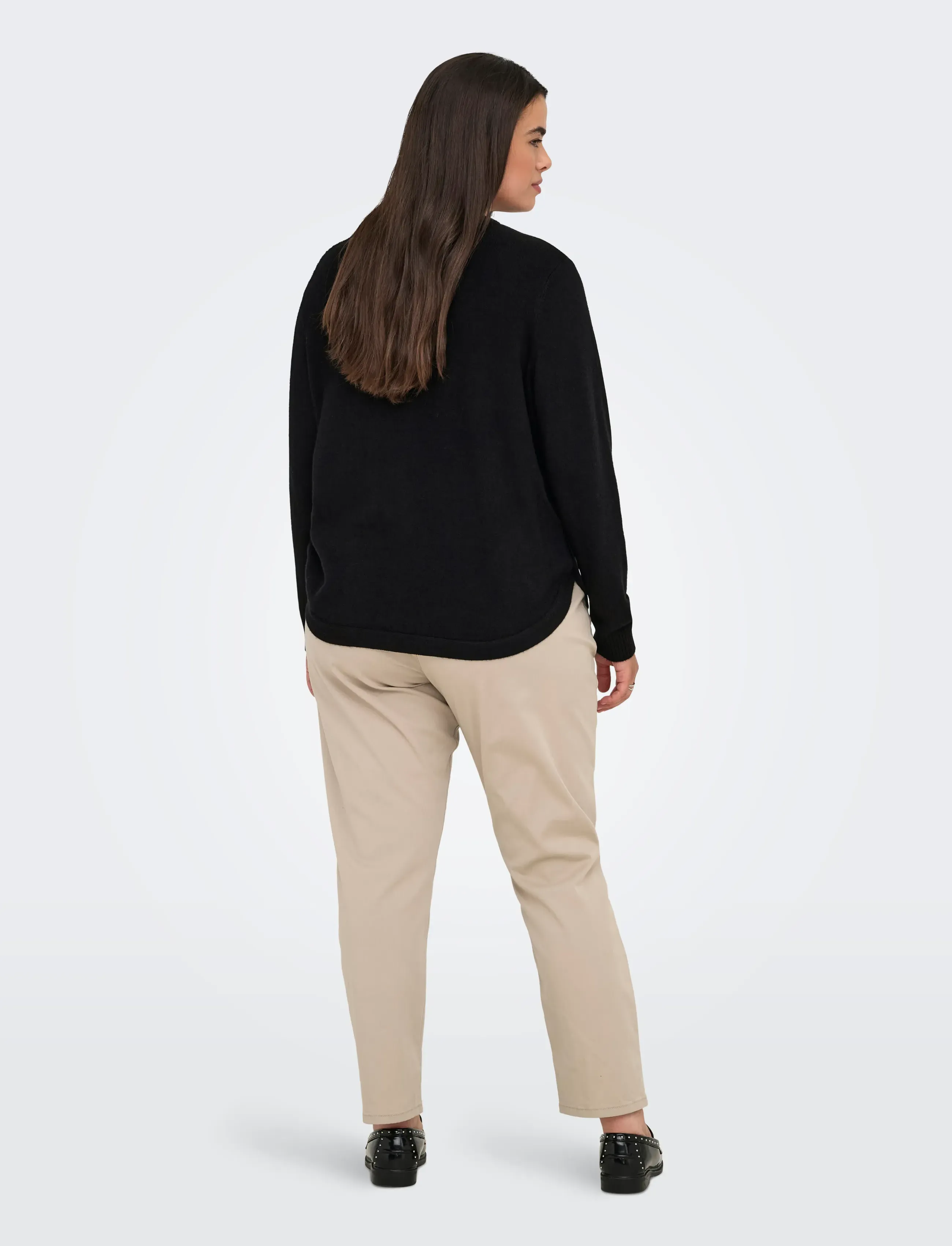 ONLY Carmakoma - CARMARGARETHA LS BUTTON PULLOVER KNT - pullover - black - 3
