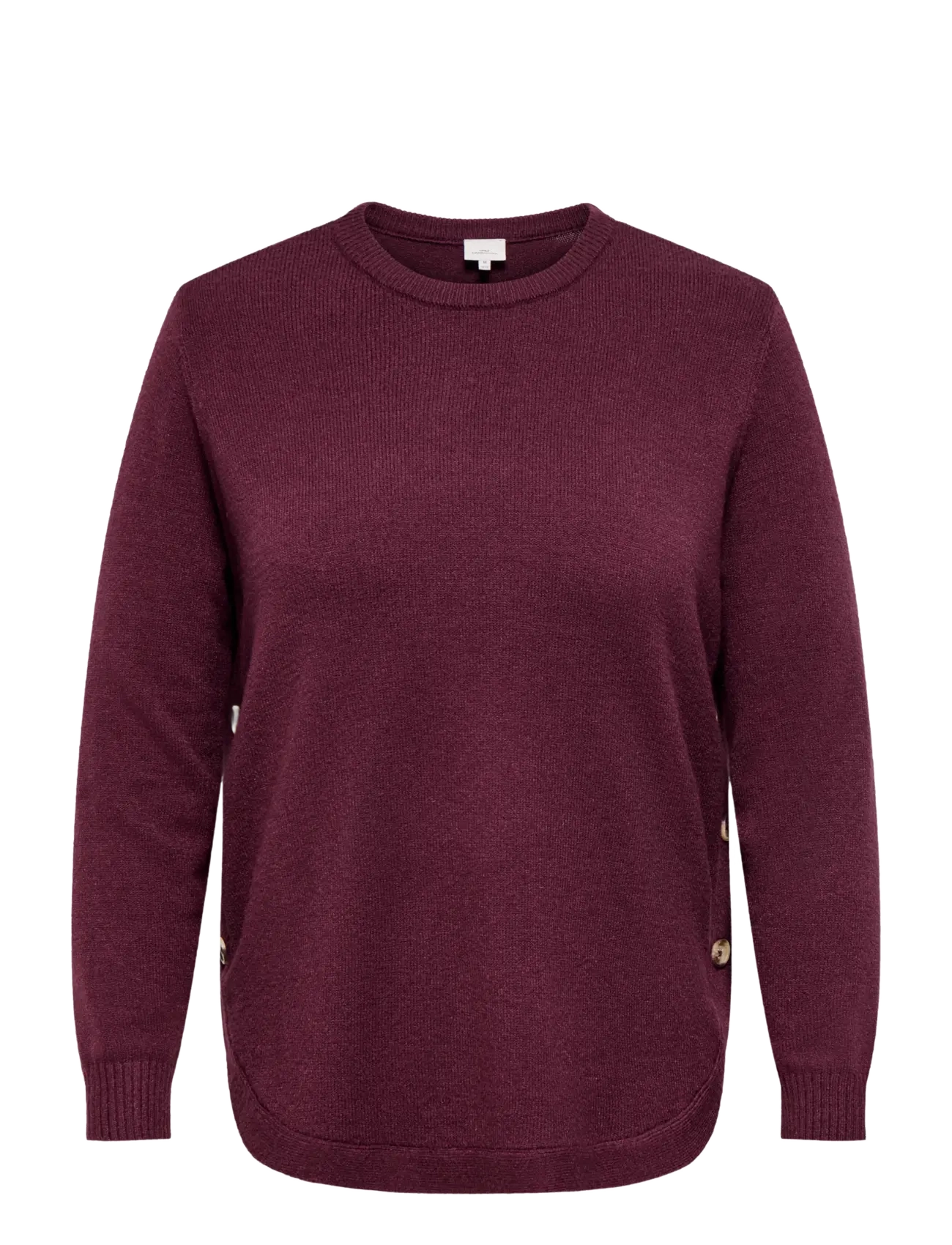 ONLY Carmakoma CARMARGARETHA LS BUTTON PULLOVER KNT - ONLY Carmakoma - FIG / burgundy