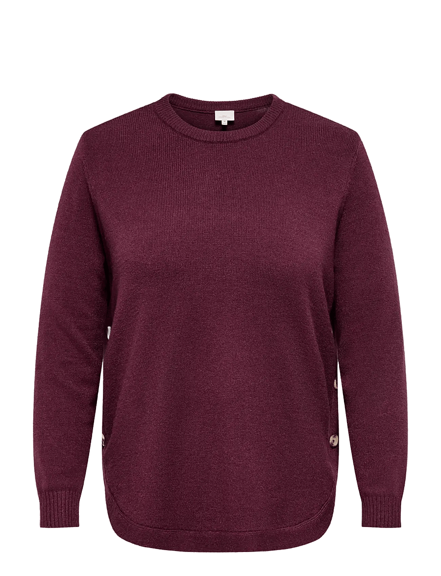ONLY Carmakoma - CARMARGARETHA LS BUTTON PULLOVER KNT - pullover - fig - 0