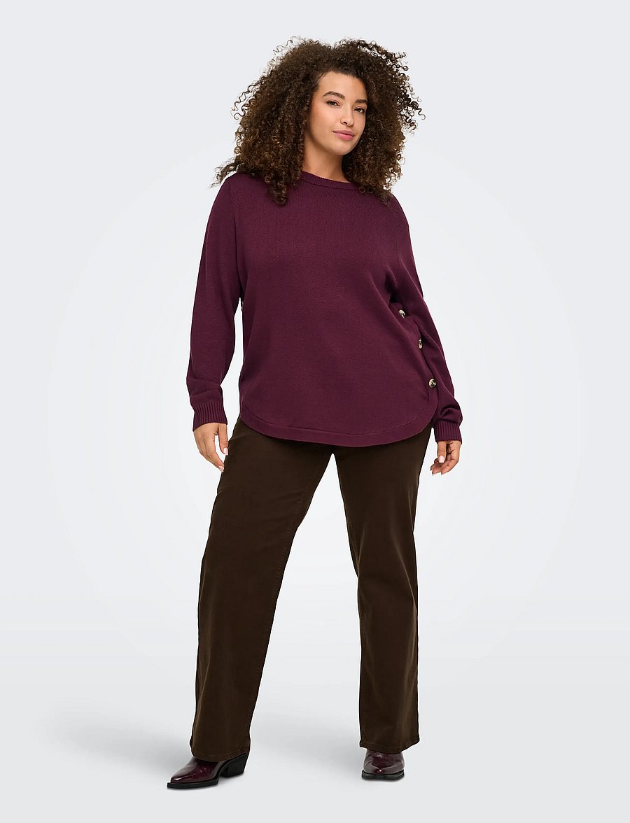 ONLY Carmakoma - CARMARGARETHA LS BUTTON PULLOVER KNT - pullover - fig - 4