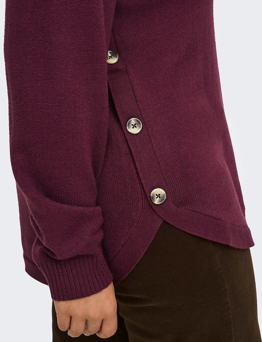 ONLY Carmakoma - CARMARGARETHA LS BUTTON PULLOVER KNT - pullover - fig - 5