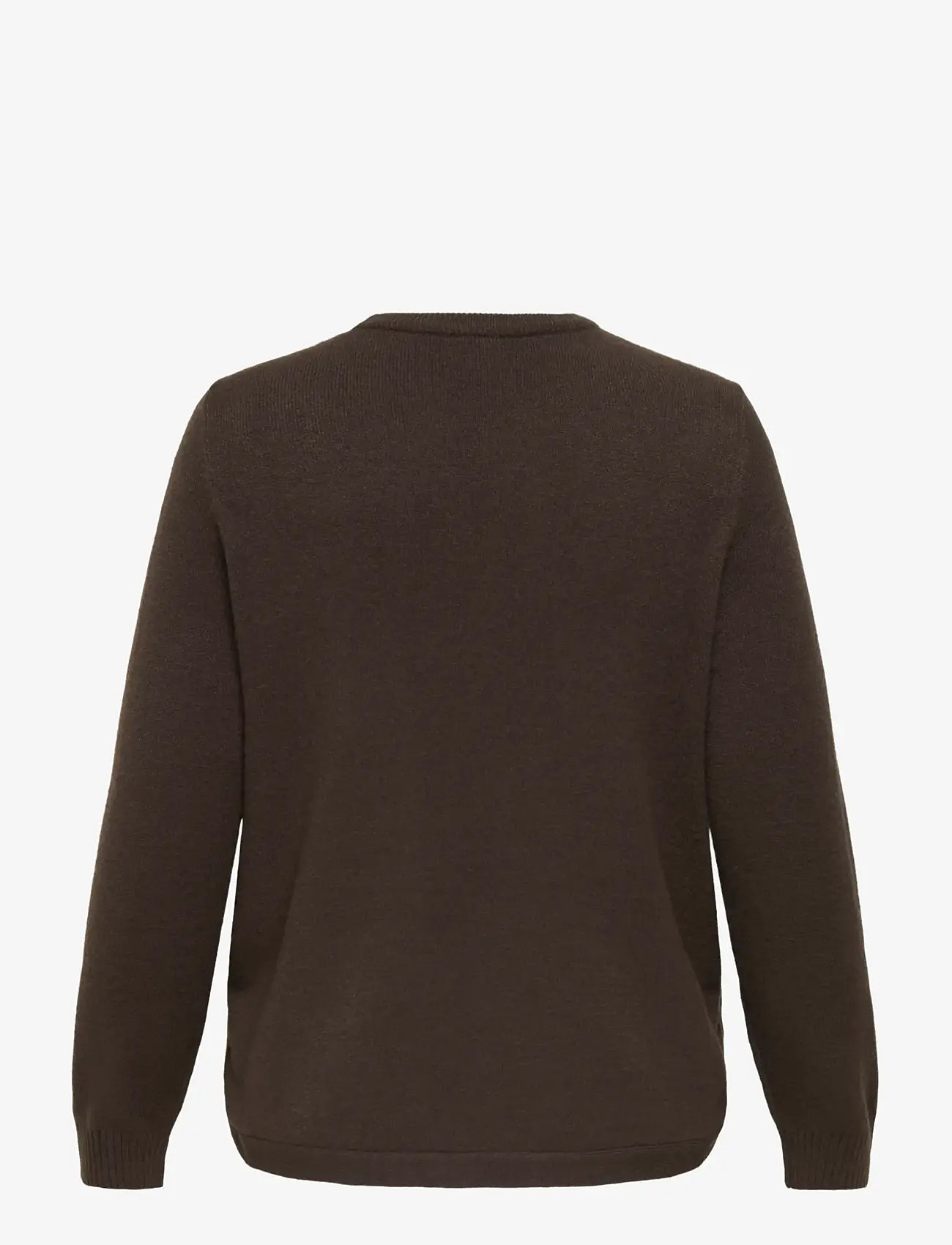 ONLY Carmakoma - CARMARGARETHA LS BUTTON PULLOVER KNT - herbstliche kleidung - seal brown - 1