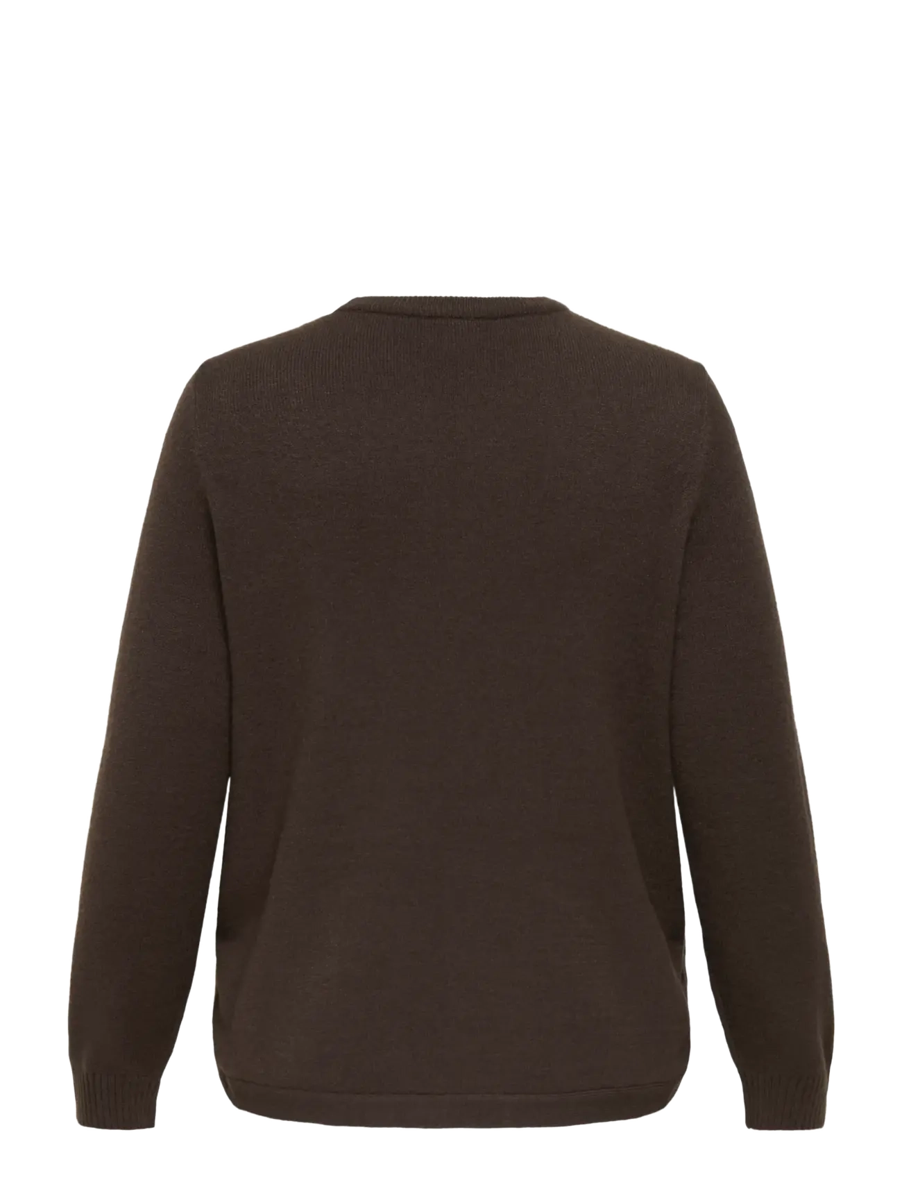 ONLY Carmakoma - CARMARGARETHA LS BUTTON PULLOVER KNT - laveste priser - seal brown - 2