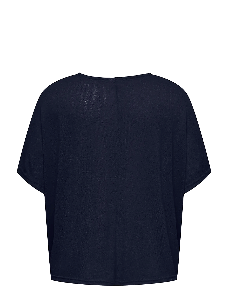 ONLY Carmakoma - CARTAMMI 3/4 V-NECK BATWING BLOUSE JRS - blouses met korte mouwen - night sky - 1